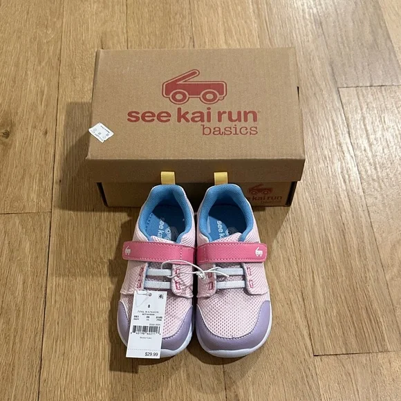 See Kai Run Pink and Purple Kids Sneakers - Picture 1 of 6